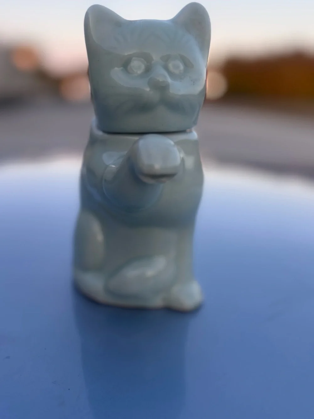 Ceramic Cat Teapot - light green Cat Design